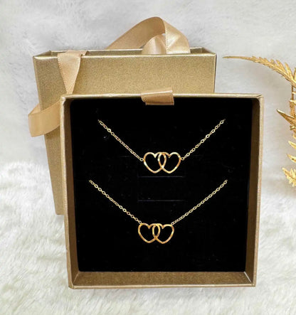Coffret Noël Acier Inoxydable Argenté ou Doré (Collier+Bracelet)