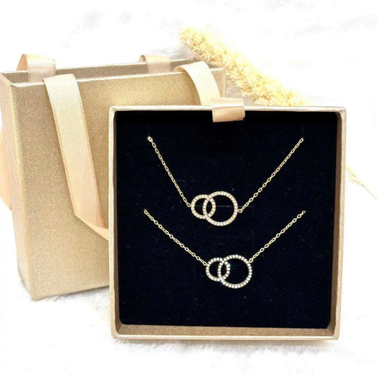 Coffret Noël Acier Inoxydable Doré (Collier+Bracelet)
