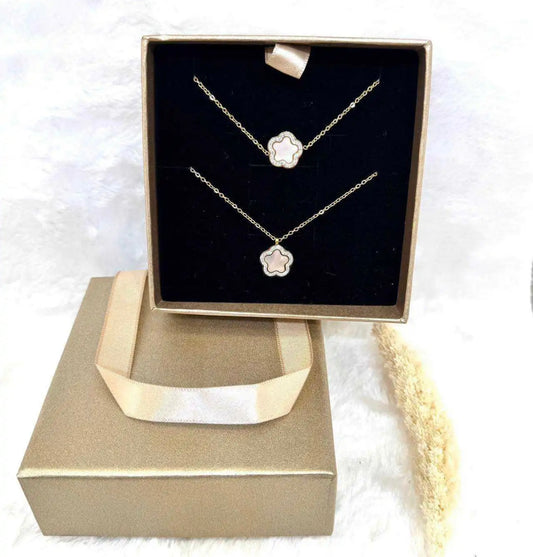 Coffret Noël Acier Inoxydable Doré (Collier+Bracelet)