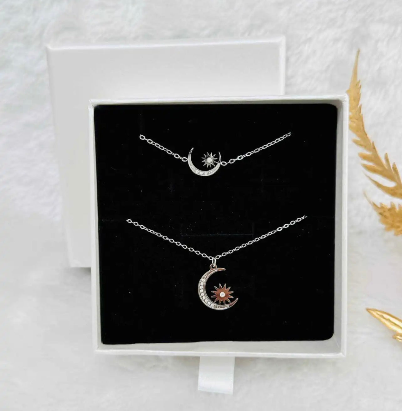 Coffret Noël Acier Inoxydable Argenté ou Doré (Collier+Bracelet)