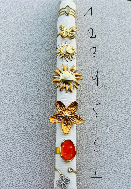 Présentoir Bagues Réglables ORANGE Clique sur ton N°