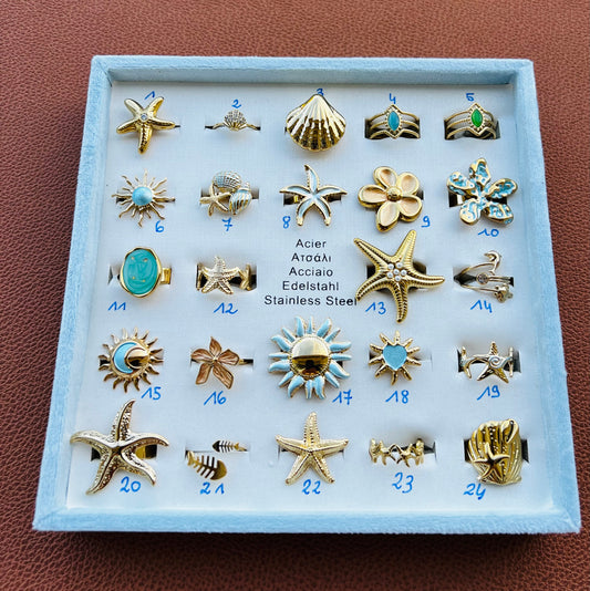 Présentoir Bagues Réglables BLEU Clique sur ton N°