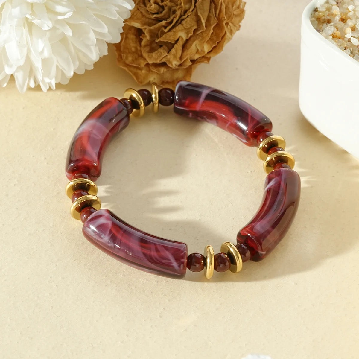Bracelet résine mabrée (clique sur ta couleur)